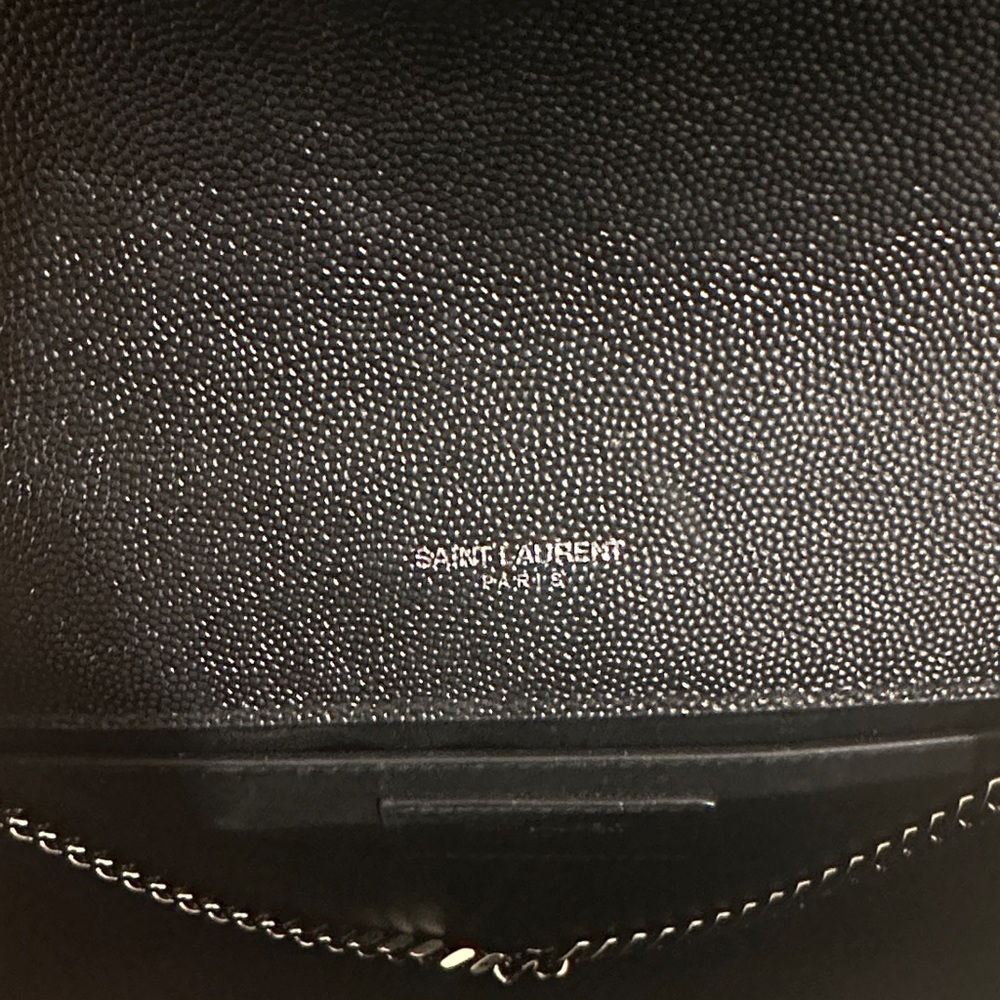 Yves Saint Laurent Black Crossbody Bag with Silver Chain - Picture 3 of 8